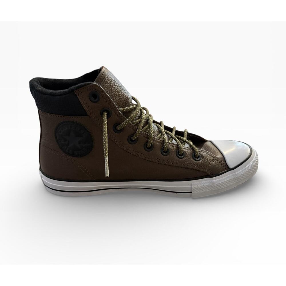 Converse Chuck Taylor All Star Hi Top Brown Leather Sneakers 162413c Size Mens 9